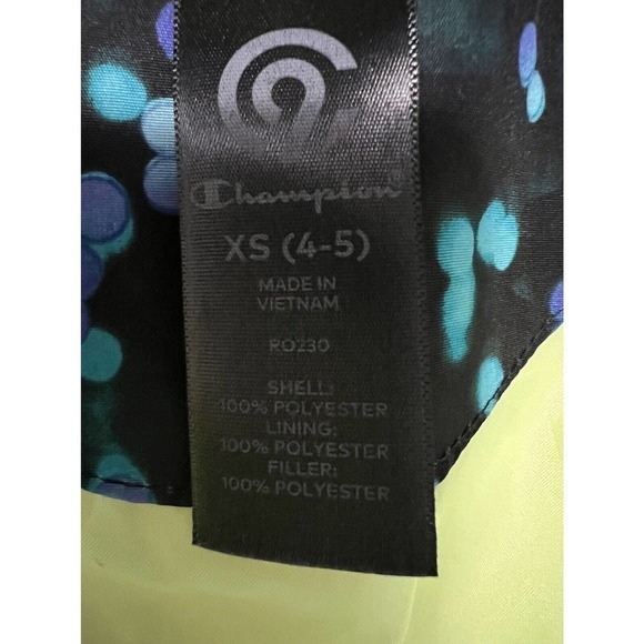 Champions kids puffer jacket polka dots XS 4-5 - Picture 4 of 5